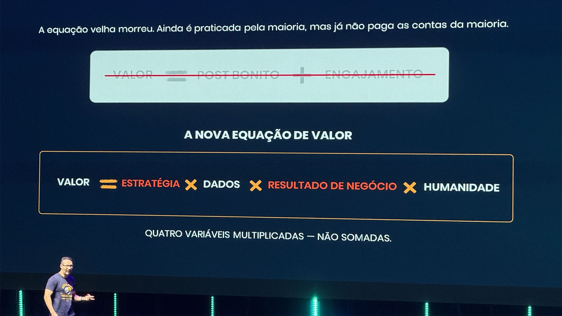Rafael Kiso durante palestra sobre busca e modelos de linguagem no Conexão Social Media 2026